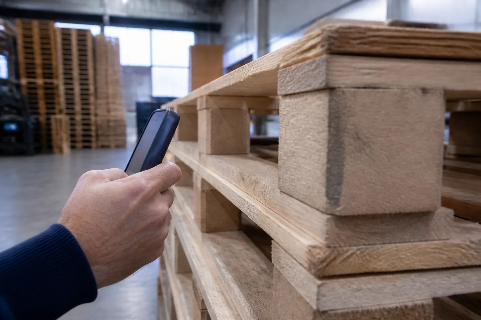 AI-assisted inspection of a euro pallet by camera