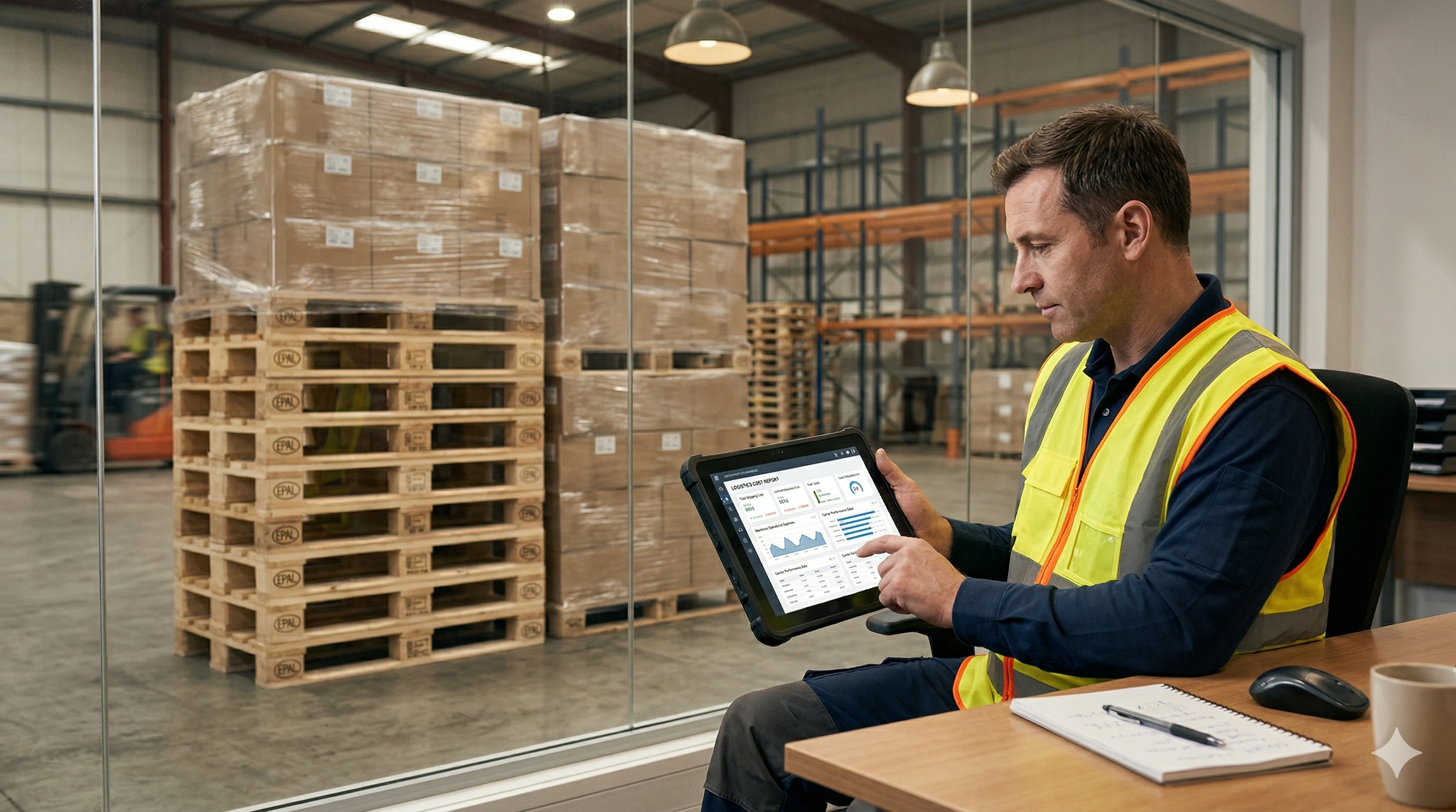 Logistički menadžer analizira izveštaje o troškovima